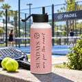 Edelstahl Trinkflasche für Training und Turnier, Flasche für ennis und Padel Tennis Fans, Geschenk für Padel Tennis Spieler