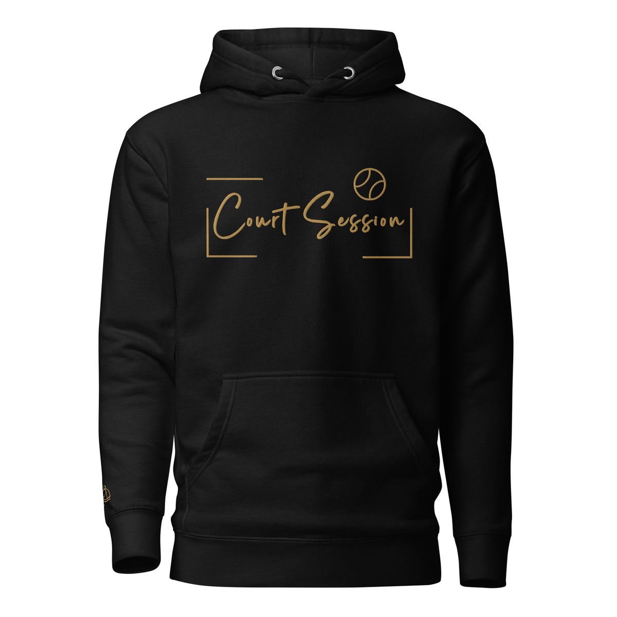 Padel Tennis Hoodie mit hochwertigem Stick "Court Session", Kapuzenpullover