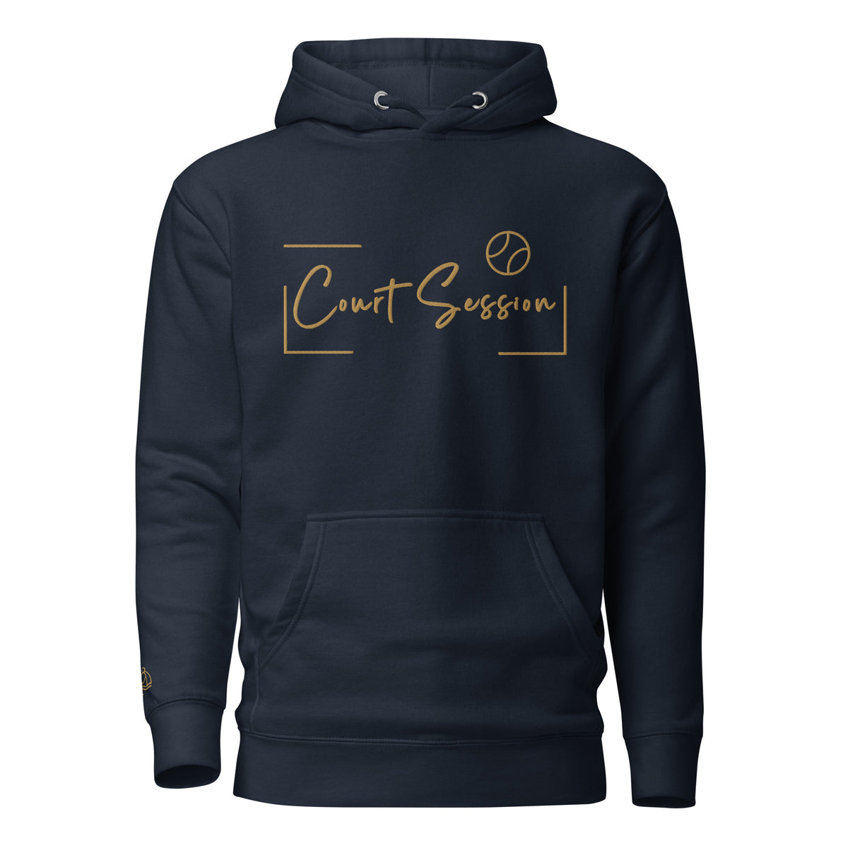 Padel Tennis Hoodie mit hochwertigem Stick "Court Session", Kapuzenpullover